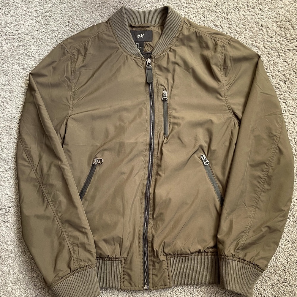 H&M Olive Date Jacket Mens Small